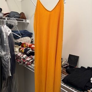 Zara Vibrant Orange Maxi Dress medium